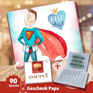 Gift Father Dad Father's Day Gift Baby Children Father's Day Gift Birthday Christmas Last Minute Gift Man him MERCI Banderoles