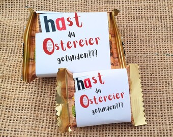 Hanuta & Hanuta Minis Banderolen Ostereier finden Osterdeko Ostergeschenk Ostern Deko Geschenk Tischdeko Osterkorb Osterhase Schokolade DIY