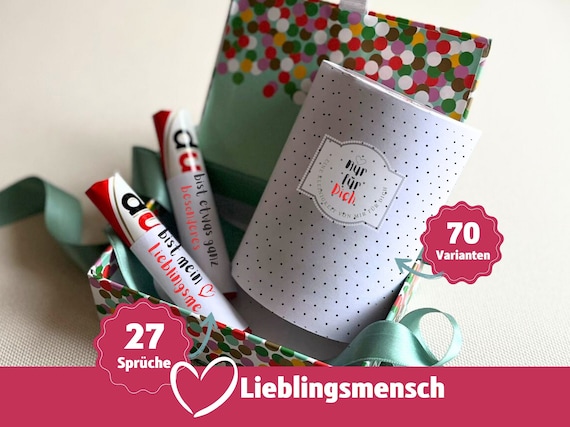 Lieblingsmensch personalisiertes Valentinstag Jahrestag Jubiläum Geschenk für ihn sie Männer Frauen Liebeserklärung Duplo Banderolen Liebe