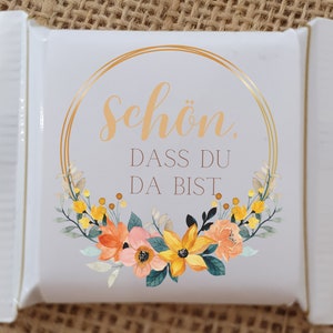 Ritter Sport Mini Banderoles Bello che tu sia qui Regalo Regalo per gli ospiti Compleanno Decorazione per la tavola di nozze Regala cioccolato personalizzato 4