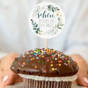 Cake topper matrimonio bello che ci sei muffin cupcakes ospite regalo compleanno matrimonio gioventù consacrazione battesimo comunione decorazione tavolo omaggio