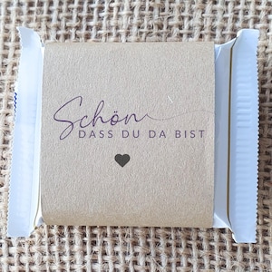 Ritter Sport mini fascette regalo per invitati al matrimonio simpatico che sei qui regalo comunione tavola decorazione battesimo cioccolato personalizzato fai da te
