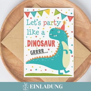 Invitation Birthday Party Boy Birthday Invitation Dinosaur Invitation Children&#39;s Birthday Dino Invitation Tractor Birthday T-Rex Party