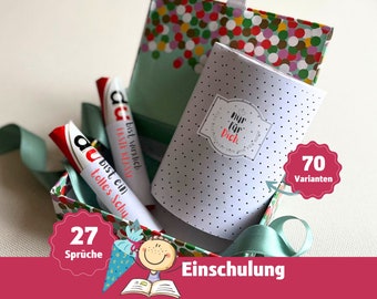 Gift school enrollment girl boy Duplo banderoles schoolchild 2025 content school cone school day little thing school start pupil school introduction