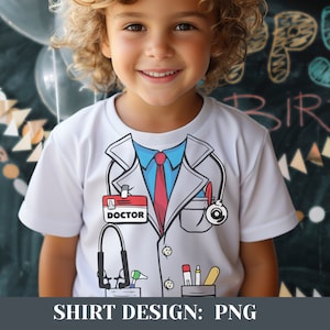 Cumpleaños Doctor Hospital Ambulancia Disfraz Niños Camisa a juego Fiesta Temática Baby Shower Parche termoadhesivo Fiesta Temática Regalo DIY 10.°