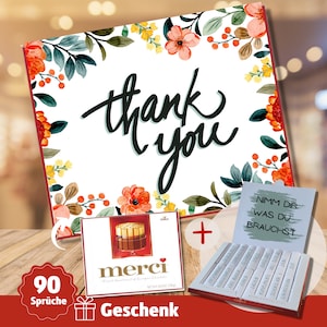 Presente obrigado por ele seu cartão 90 MERCI banderole adesivo presente personalizado colega professor educador creche