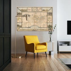 Tombstone Mining Distrikt alte Karte (um 1881), Vintage Stadt Karte/Leinwand und Poster High Quality Premium Druck