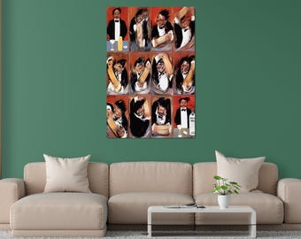 The Making of the Perfect Martini, Guy Buffet, Pop Art, Cocktail Art, Bartender Print / Canvas and Poster High Quality Premium Print