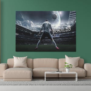 Cristiano Ronaldo, Man Cave Poster, Sport Art Canvas, Ronaldo Lover Gift Canvas / Canvas and Poster High Quality Premium Print