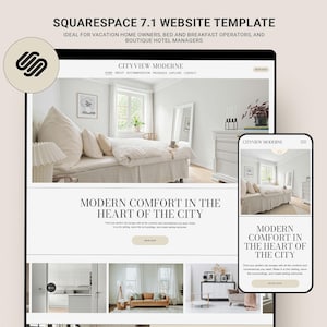 Airbnb Host Squarespace Website Template, Short Term Rentals, Vacation Rental, Accommodation Services, Hotels, Guest Houses Bookings