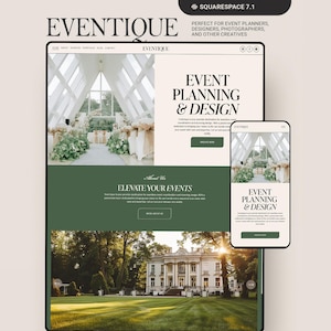 Squarespace Website Template, Event Planner Modern Website theme, Event Planning, Portfolio Website, Wedding planner, Squarespace template