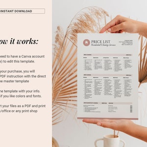 Cleaning Service Pricing List, Editable Clean Price list template, Professional Cleaning business Form, Price sheet, Commercial residential image 6