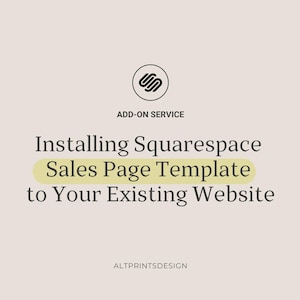 Instalowanie szablonu STRONY SPRZEDAŻY Squarespace na istniejącej witrynie