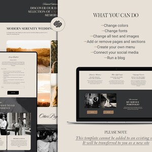 Photography Squarespace Website Template, Wedding Photographer Website, Squarespace 7.1 portfolio template image 6