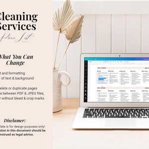 Cleaning Service Pricing List, Editable Clean Price list template, Professional Cleaning business Form, Price sheet, Commercial residential image 7
