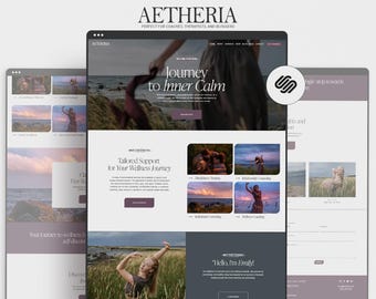 Wellness Coach Squarespace Website Template, Therapist Squarespace Template, Holistic Counselor Website, Wellness Website