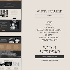Photography Squarespace Website Template, Wedding Photographer Website, Squarespace 7.1 portfolio template image 3