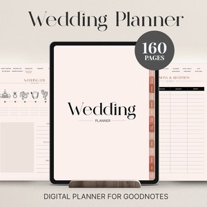 160 Page Wedding Planner for iPad Goodnotes, Digital Wedding Planner, Wedding Itinerary, Wedding To Do List, Checklist, Bachelorette party