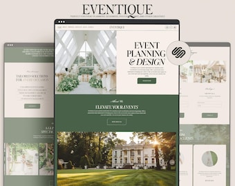 Event Planner Squarespace Website Template, Event Planning Template, Photographer Portfolio Website, Wedding planner, Squarespace template