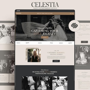 Photography Squarespace Website Template, Wedding Photographer Website, Squarespace portfolio template