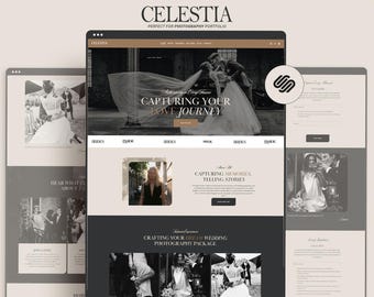 Websitesjabloon fotografie Squarespace, website trouwfotograaf, Squarespace-portfoliosjabloon