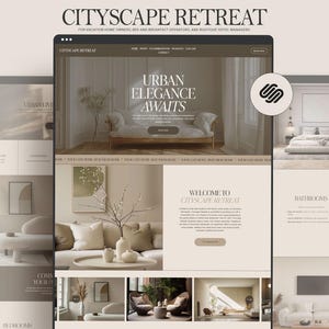 Squarespace Website Template for Airbnb Host, Short-Term Rentals, Vacation Rental, Accommodation Services, Hotels, Guest Houses Bookings