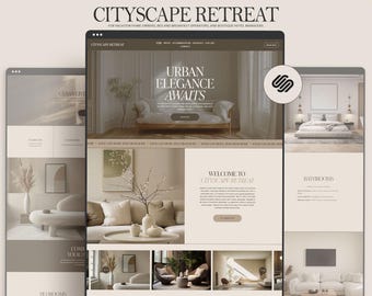 Airbnbホスト、短期レンタル、バケーションレンタル、宿泊サービス、ホテル、ゲストハウス予約用のSquarespaceウェブサイトテンプレート