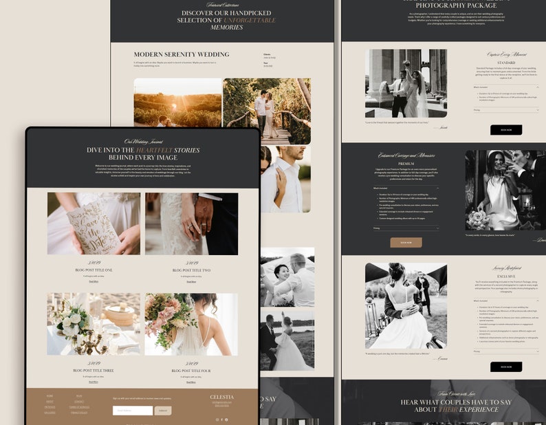 Photography Squarespace Website Template, Wedding Photographer Website, Squarespace 7.1 portfolio template image 8