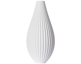Dekovase Sina XL 40cm / WASSERDICHT / Blumenvase für Schnitt-/ Trockenblumen /  Vase  / Pampasgras / Trockenblumen / Bodenvase Schwarz Weiß