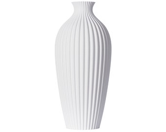 Dekovase Saskia XL 38cm / WASSERDICHT / Blumenvase / Trockenblumen /  Vase  / Pampasgras / Trockenblumen / Bodenvase / Schwarz / Weiß