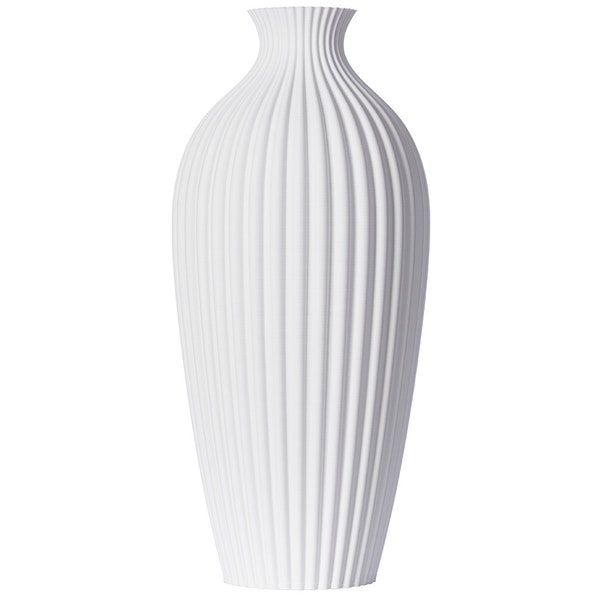 Vase décoratif Saskia XL 38 cm / IMPERMÉABLE / vase à fleurs / fleurs séchées / vase / herbe de pampa / fleurs séchées / vase de sol / noir / blanc