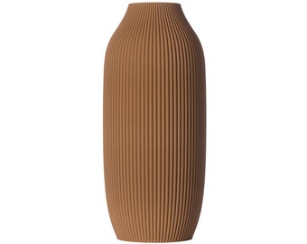 Vase décoratif 3D Stella XL 38 cm, vase de sol pour fleurs séchées d'herbe de la pampa, vase de table