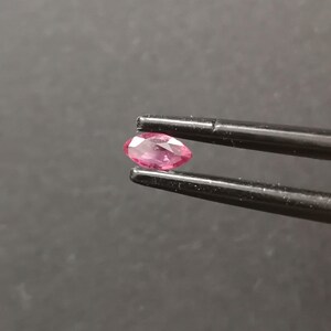 Loose pinkish Red Ruby Marquise Gemstone – 6mm by 3mm – 0.25 ct - Reclaimed natural unmounted faceted gem stone for jewellery making