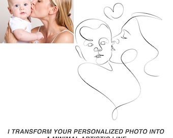 Custom One Line Drawing from Photo: Tattoo Art Line (Digital Vector File)