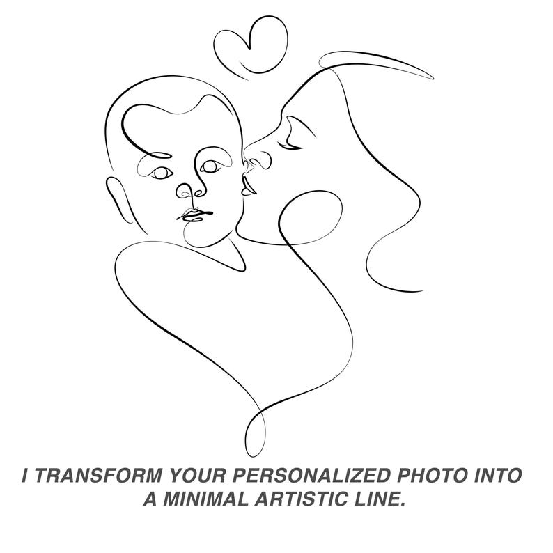 Custom One Line Drawing from Photo: Tattoo Art Line (Digital Vector File) image 3