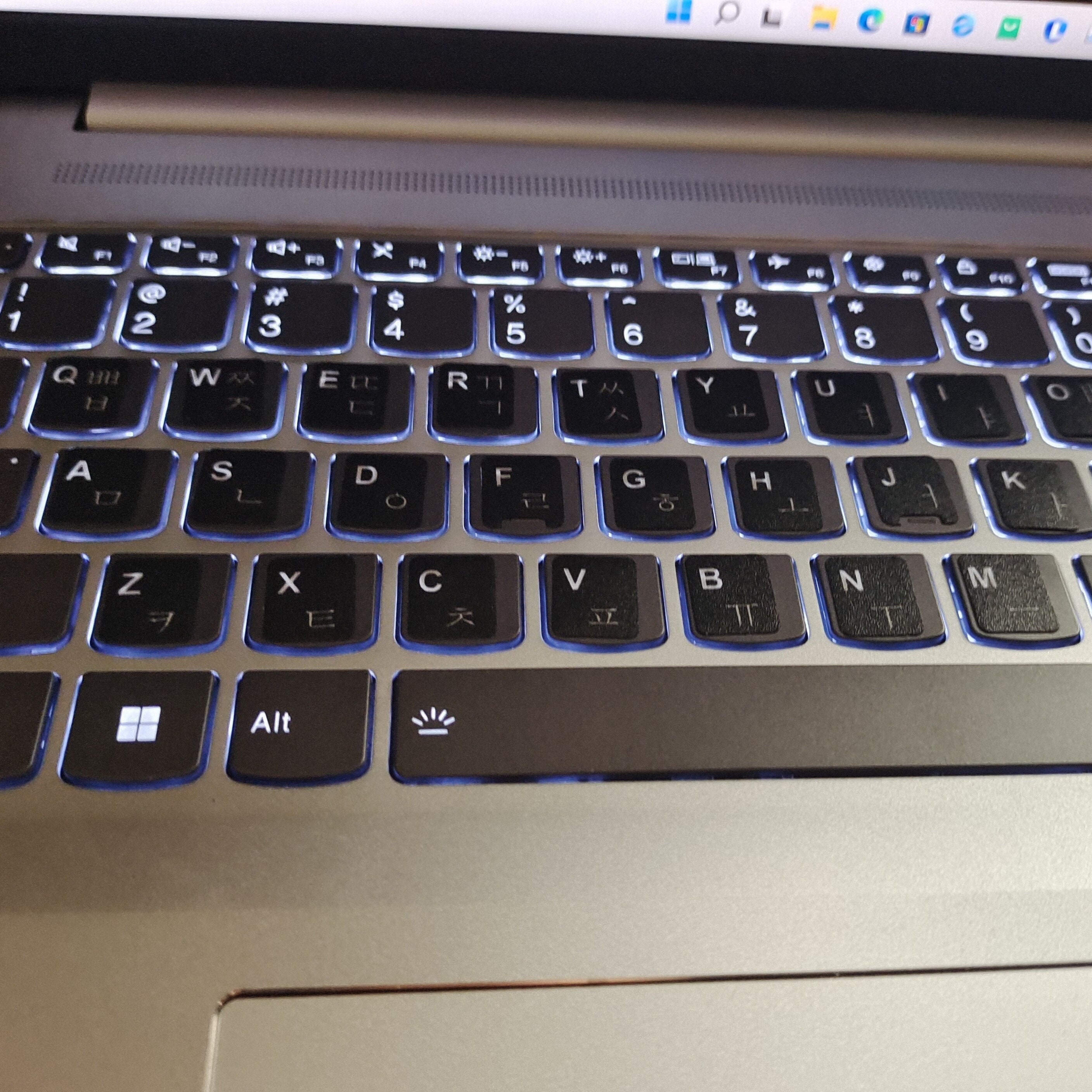 Korean-English Keyboard Stickers for PC Computer Laptop Notebook Desktop Keyboards,Blue Font,2Pack 