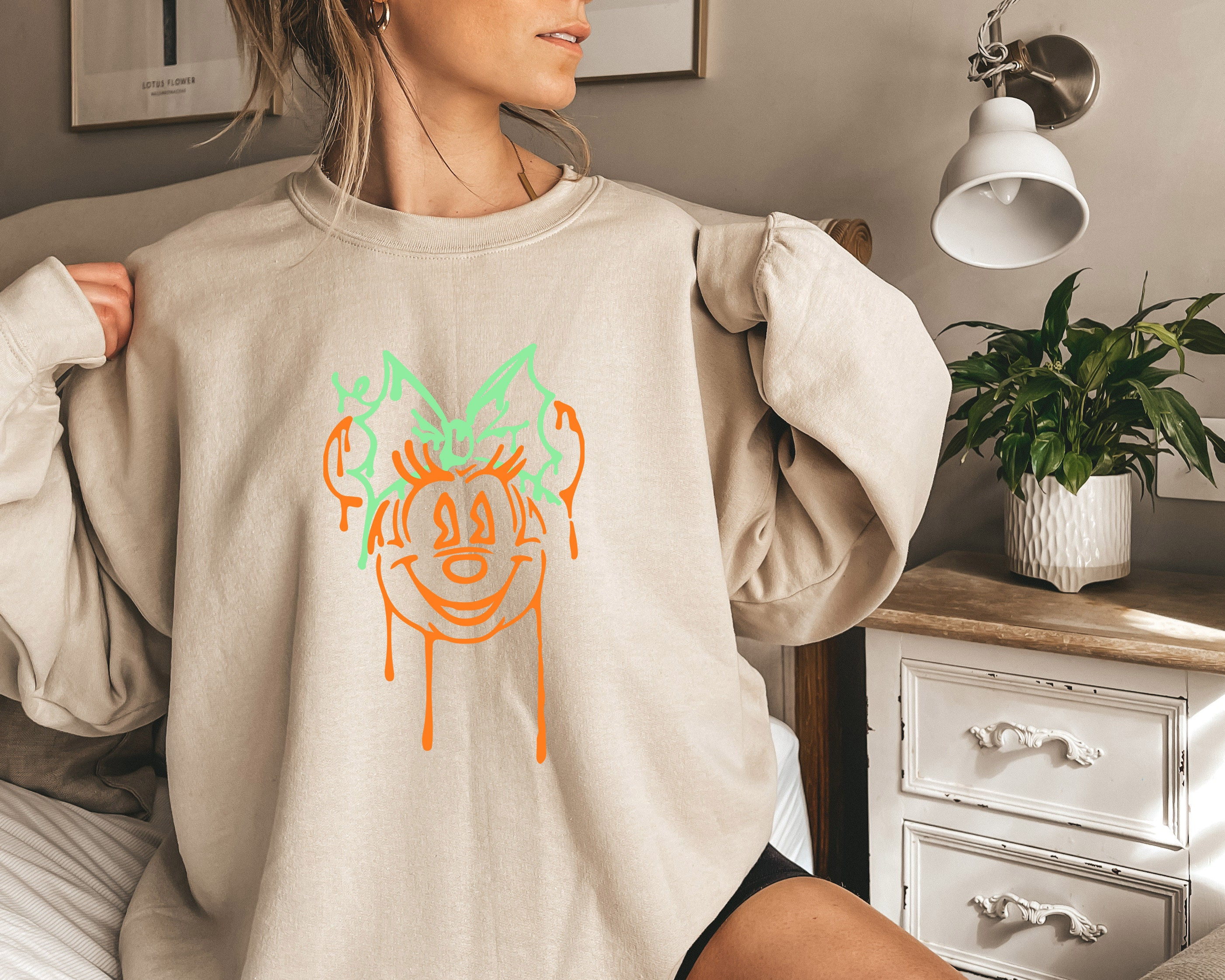 Discover Neon Mickey Mouse Sweatshirt