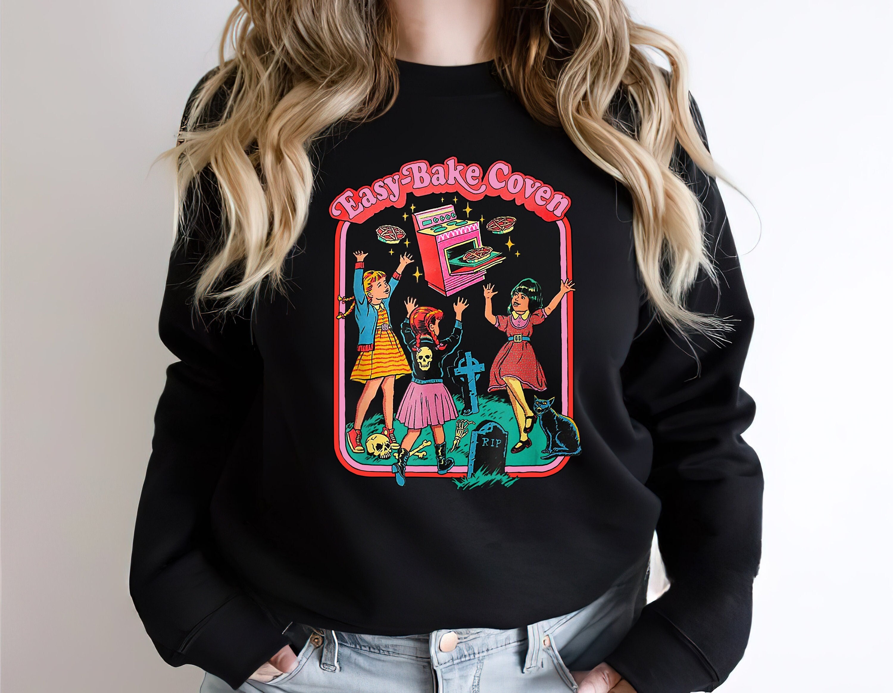 Discover Easy Bake Coven Retro Halloween Crewneck Sweatshirt