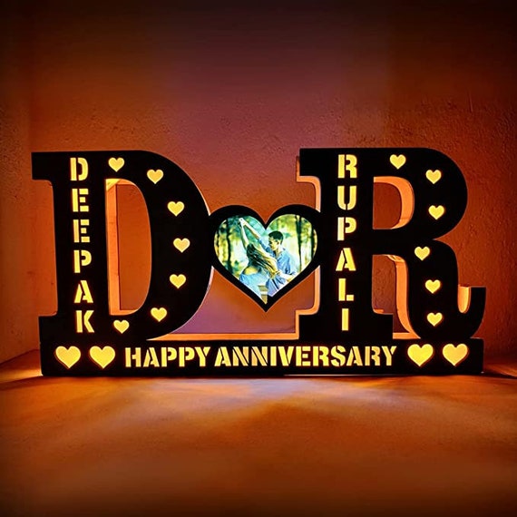 Wooden led 2024 customized alphabet lamp