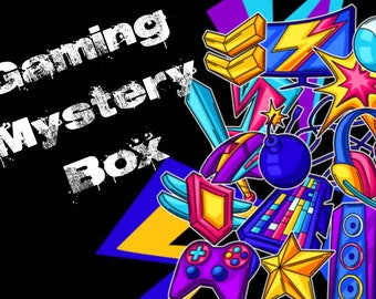 Gaming mystery box t shirt, mug, coaster and bookmark loot crate surprise lucky box computer games geek nerd