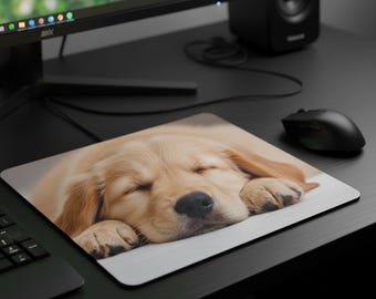 Mousepad personalizado com foto: Mensagem personalizada para seu animal de estimação ou família