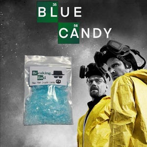REGALO DE BROMA Inspirado en Breaking Bad: Caramelos de menta con metanfetamina azul cristalina de Heisenberg. Ideal para rellenar calcetines navideños o como regalo de amigo invisible. Dulce Walter White. ÚNICO.