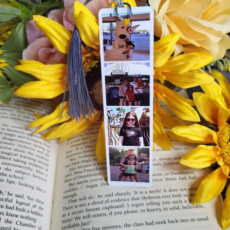 Personalised metal bookmark Photos christmas photo reader gift teacher present bookworm xmas mothers day stocking filler birthday him her image 7