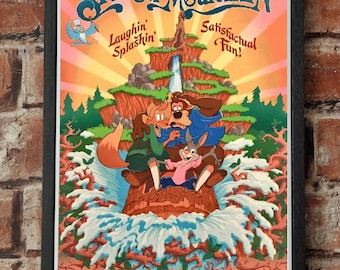 Disney Splash Mountain log flume poster Brer Rabbit Song of the south Music Poster Gift  framed digital classic disney attraction