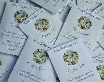 Wedding Favours Handmade Fully Personalised & with flower seeds of your choice gift box presentation