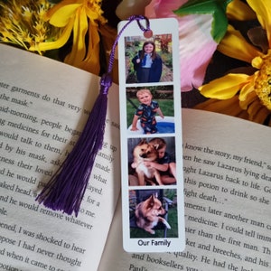 Personalised metal bookmark Photos christmas photo reader gift teacher present bookworm xmas mothers day stocking filler birthday him her image 8