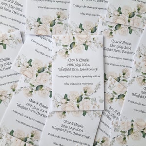 Biodegradable Handmade Wedding Favours with flower seeds of your choice. Party bags gifts memento wildflowers sunflowers forget me nots hen