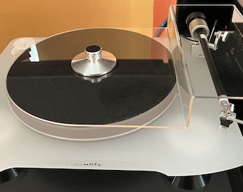 PIERRE VIVANTE ® DESIGN cache tourne-disque cache-poussière pour platine vinyle Marantz TT15 S1. Garantie 30 ans « Pas de jaunissement » !