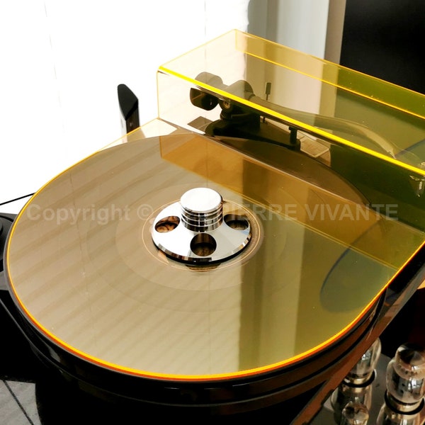 PIERRE VIVANTE ® Design Plattenspieler Abdeckhaube Turntable dustcover fluorescent