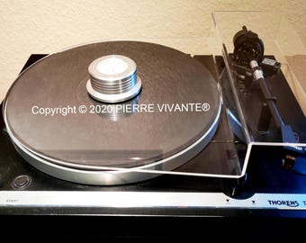 Housse anti-poussière PIERRE VIVANTE® pour platines Thorens TD320, Rega Planar et TD160. Garantie 30 ans. « Ne jaunit pas » !